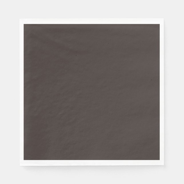 Solid, Plain Walnut Brown,  Napkins (Front)