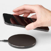 Solid, Plain Walnut Brown, Wireless Charger (Hand)