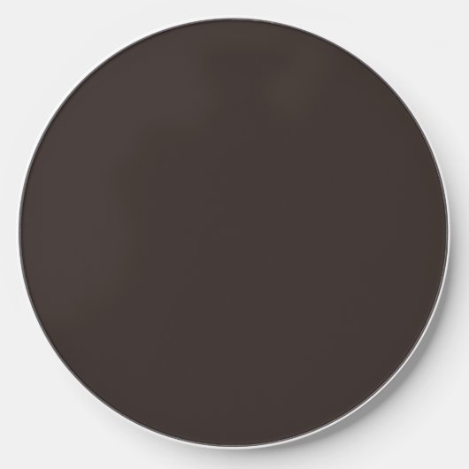 Solid, Plain Walnut Brown, Wireless Charger (Front)