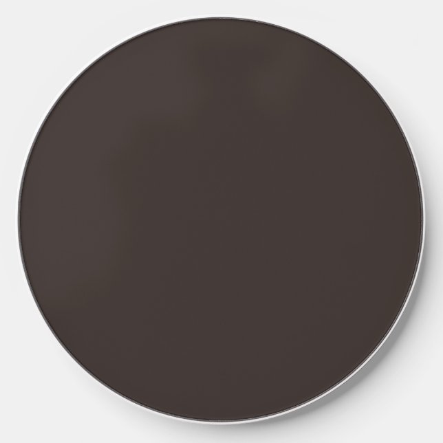 Solid, Plain Walnut Brown,  Wireless Charger (Front)