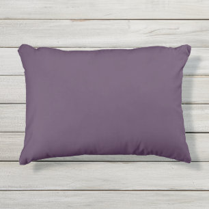 Solid plum dark dull purple outdoor pillow
