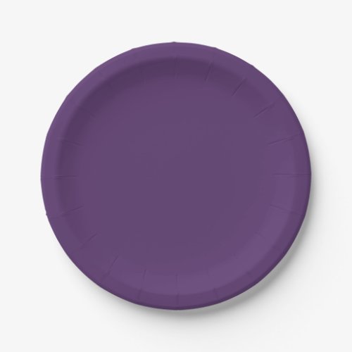 Solid plum wine purple paper plates