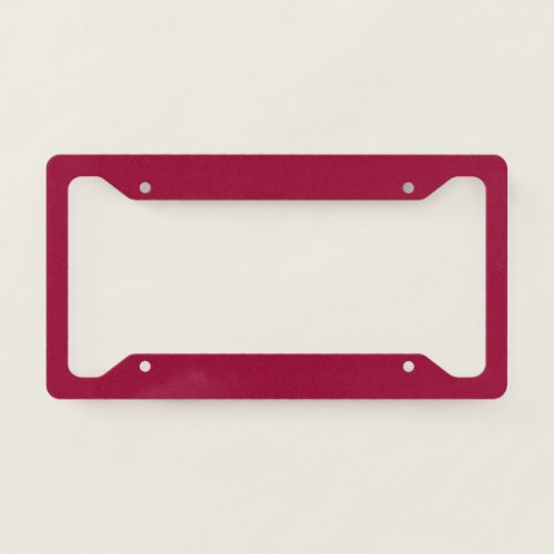 Solid pohutukawa red license plate frame