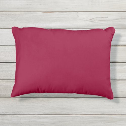Solid pohutukawa red outdoor pillow