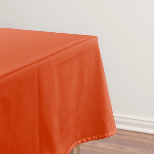 Solid poppy red tablecloth