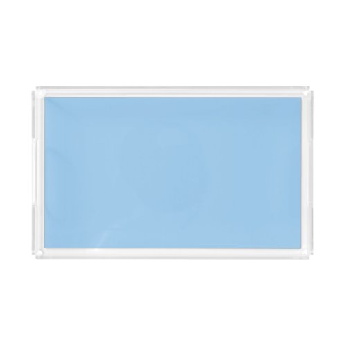 Solid powder light pale baby blue acrylic tray