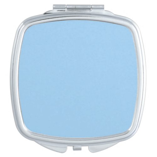 Solid powder light pale baby blue compact mirror