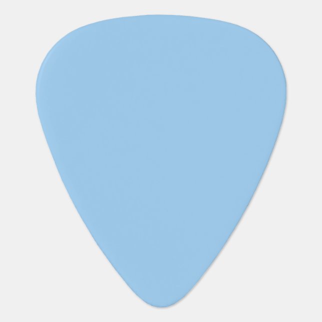 Solid powder light pale baby blue guitar pick (Front)