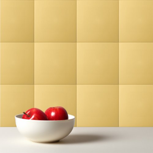 Solid prairie cream yellow ceramic tile