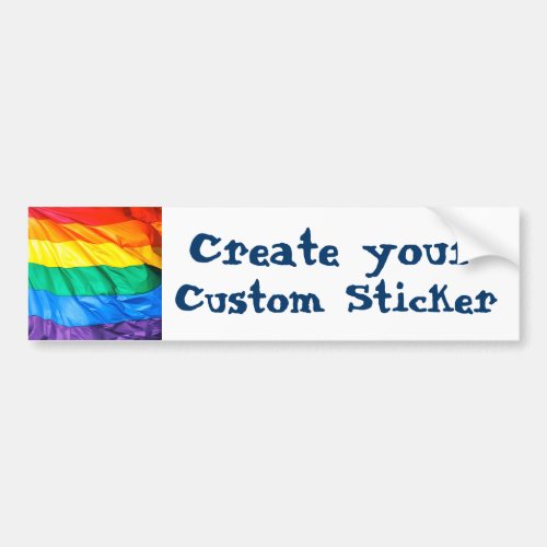 Solid Pride _ Gay Pride Flag Closeup Bumper Sticker
