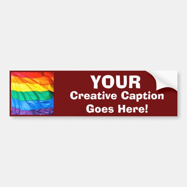 Solid Pride - Gay Pride Flag Closeup Bumper Sticker (Front)
