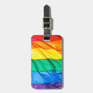 Solid Pride - Gay Pride Flag Closeup Luggage Tag