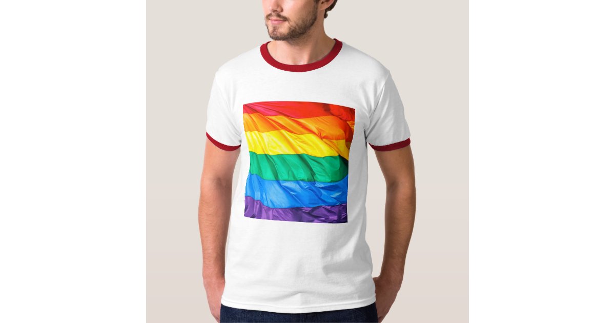 Solid Pride - Gay Pride Flag Closeup T-Shirt | Zazzle
