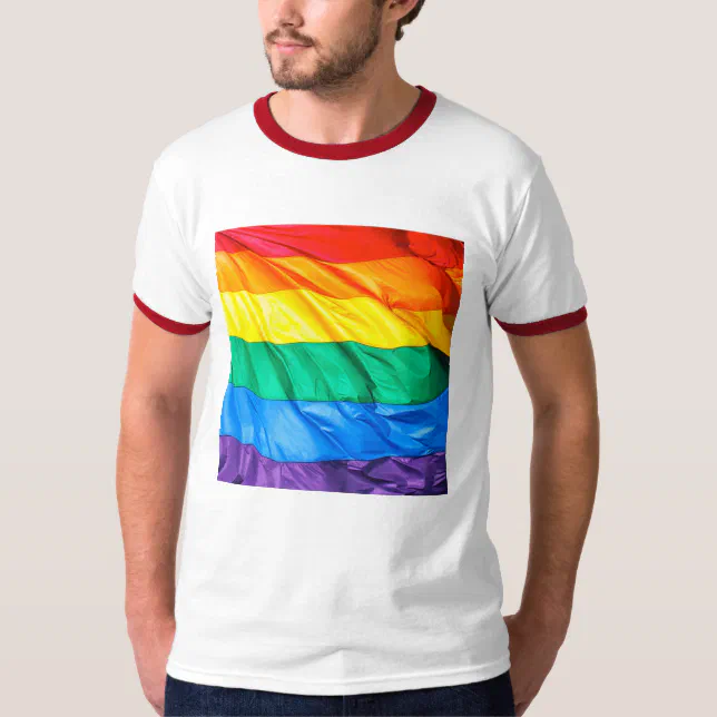 Solid Pride - Gay Pride Flag Closeup T-Shirt | Zazzle