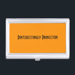 Solid Princeton Orange Business Card Case<br><div class="desc">Solid orange adds minimalism to this quality made product. Your favorite color adds charisma to every day. Princeton</div>