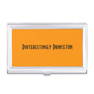 Solid Princeton Orange Business Card Case