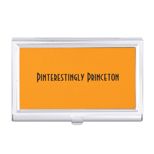 Solid Princeton Orange Business Card Case (Front)