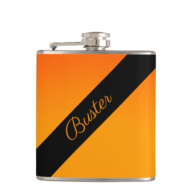 Solid Princeton Orange Personal Flask (Front)
