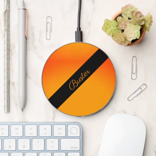 Solid Princeton Orange Personal Wireless Charger