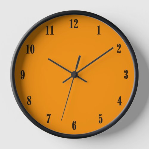 Solid Princeton Orange Wall Clock