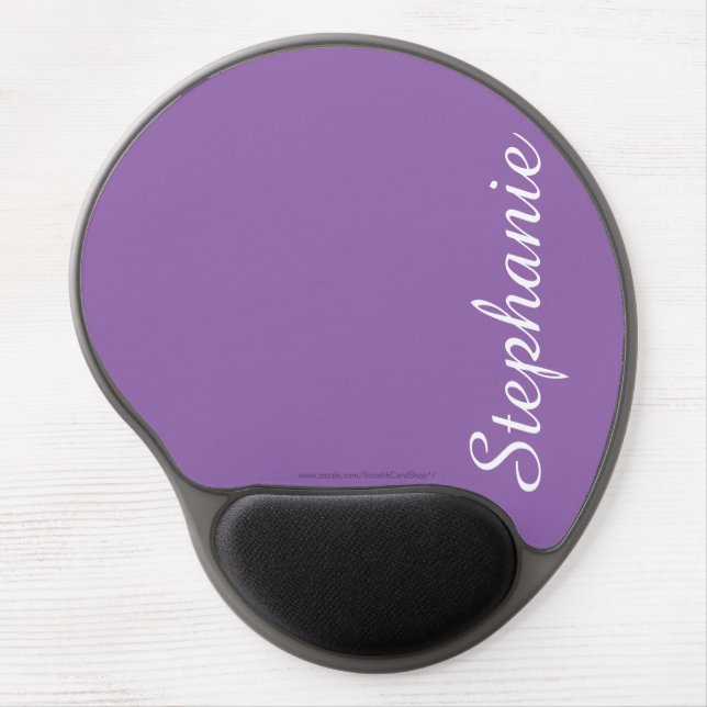 Solid Purple Gel Mousepad, Personalized Mouse Pad (Front)