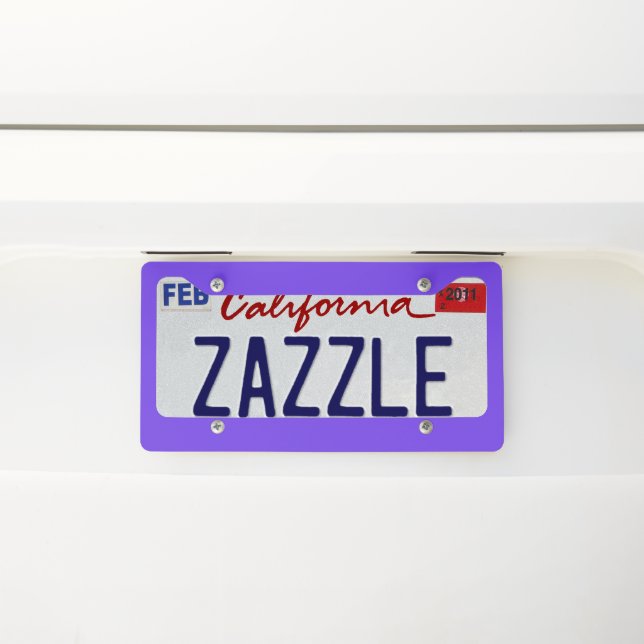 Solid Purple License Plate Frame (On Car)