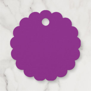 Solid Purple Scalloped Favor Tags