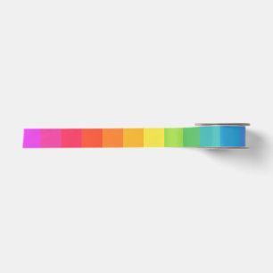 Solid Rainbow Satin Ribbon