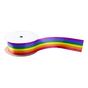 Solid Rainbow Stripes Ribbon