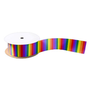 Solid Rainbow Stripes Ribbon