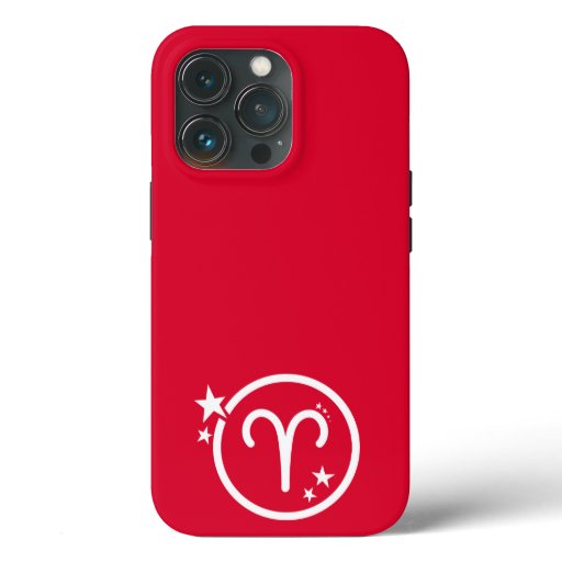 Solid Red Aries Zodiac Sign & Astrology Sign iPhone 13 Pro Case