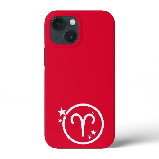 Solid Red Aries Zodiac Sign & Astrology Sign iPhone 13 Mini Case