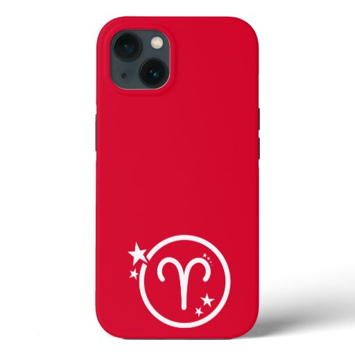 Solid Red Aries Zodiac Sign & Astrology Sign iPhone 13 Case