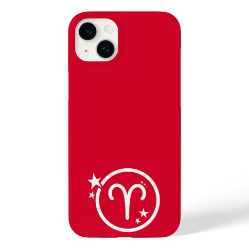 Solid Red Aries Zodiac Sign & Astrology Sign Case-Mate iPhone 14 Plus Case