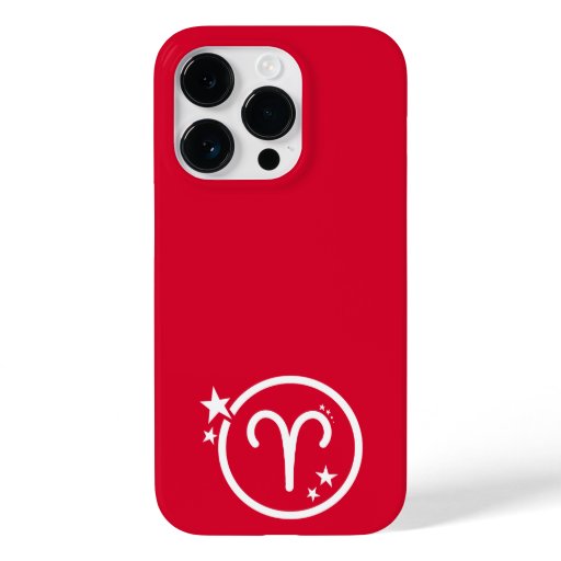 Solid Red Aries Zodiac Sign & Astrology Sign Case-Mate iPhone 14 Pro Case