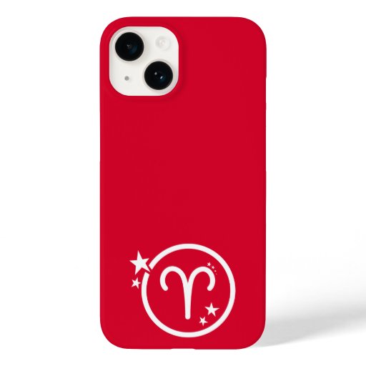 Solid Red Aries Zodiac Sign & Astrology Sign Case-Mate iPhone 14 Case