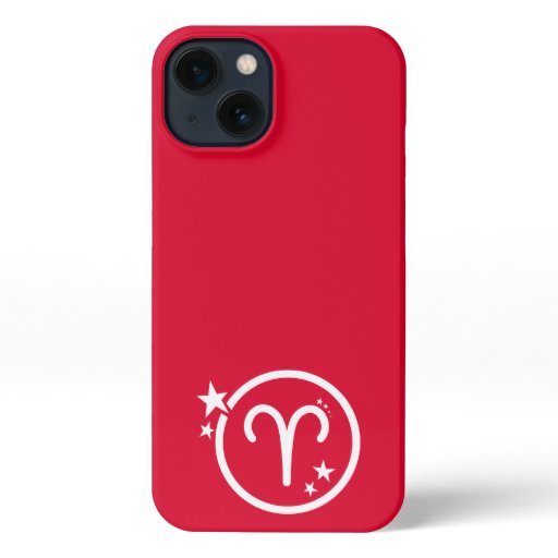 Solid Red Aries Zodiac Sign & Astrology Sign iPhone 13 Case