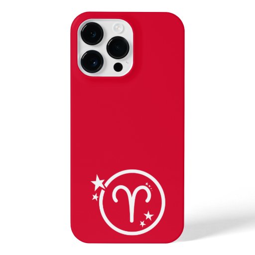 Solid Red Aries Zodiac Sign & Astrology Sign iPhone 14 Pro Max Case