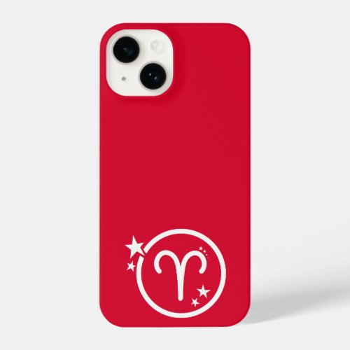 Solid Red Aries Zodiac Sign  Astrology Sign iPhone 14 Case