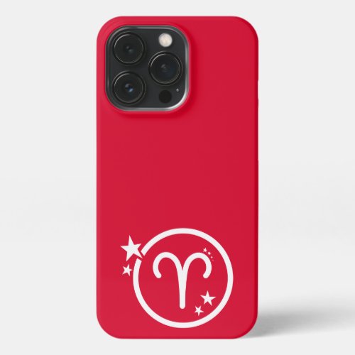 Solid Red Aries Zodiac Sign  Astrology Sign iPhone 13 Pro Case