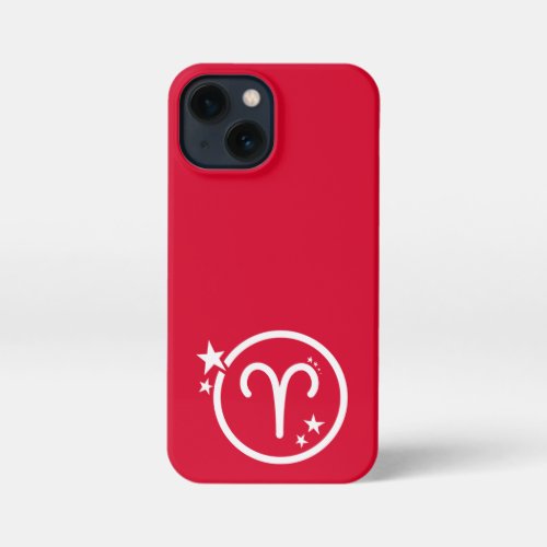 Solid Red Aries Zodiac Sign  Astrology Sign iPhone 13 Mini Case