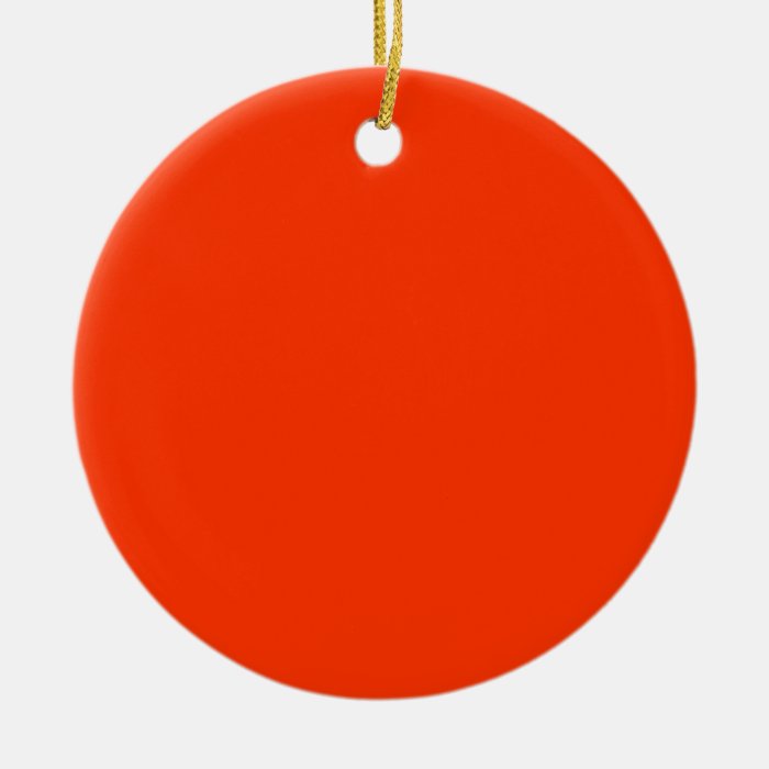 Solid Red Background Color Ornament