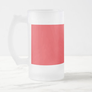 Solid Red Background  Frosted Glass Beer Mug