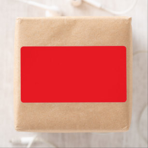 Solid Red Background  Label
