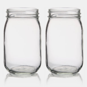 Solid Red Background  Mason Jar