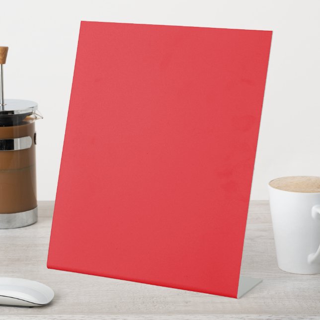 Solid Red Background  Pedestal Sign (In SItu)