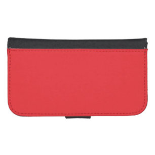 Solid Red Background  Galaxy S4 Wallet Case