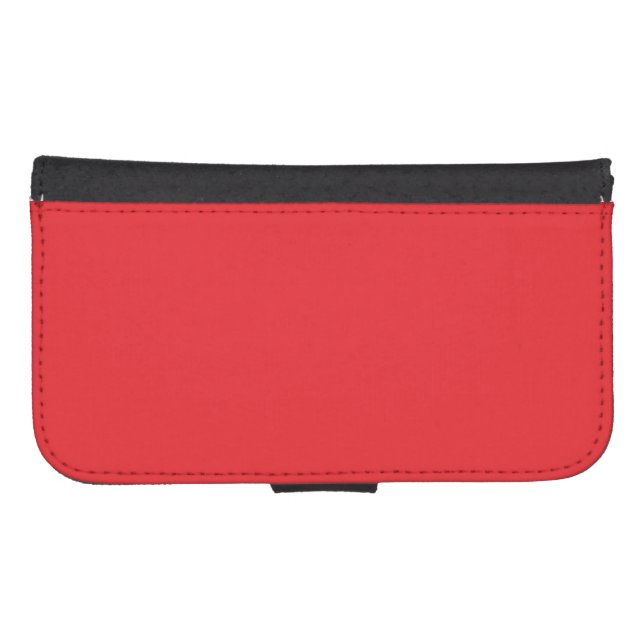 Solid Red Background  Samsung Galaxy Wallet Case (Front (Horizontal))