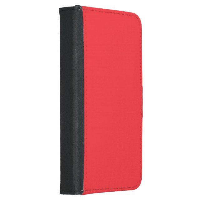 Solid Red Background  Samsung Galaxy Wallet Case (Right)