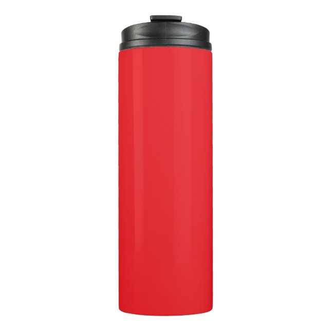 Solid Red Background  Thermal Tumbler (Front)